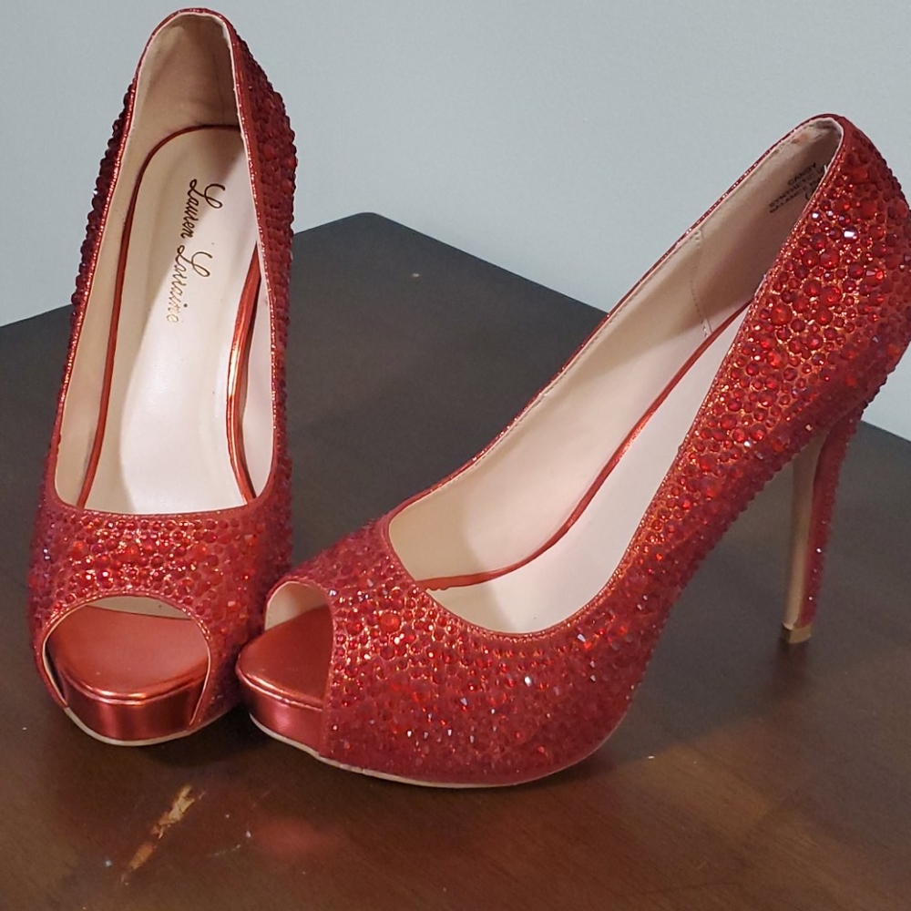 Lauren Lorraine Women's Candy Red Size 9